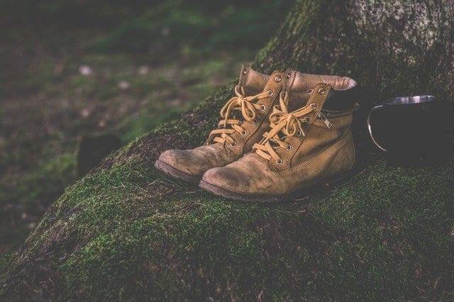 hiking boots in washing machine